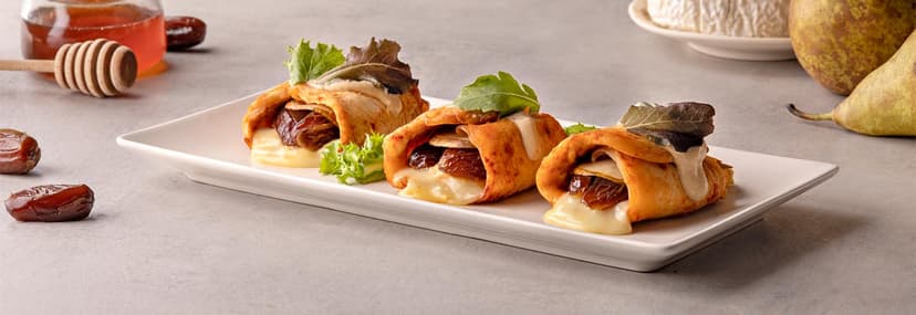 Pechugas rellenas en salsa de pera