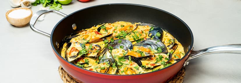Mejillones en salsa de curry