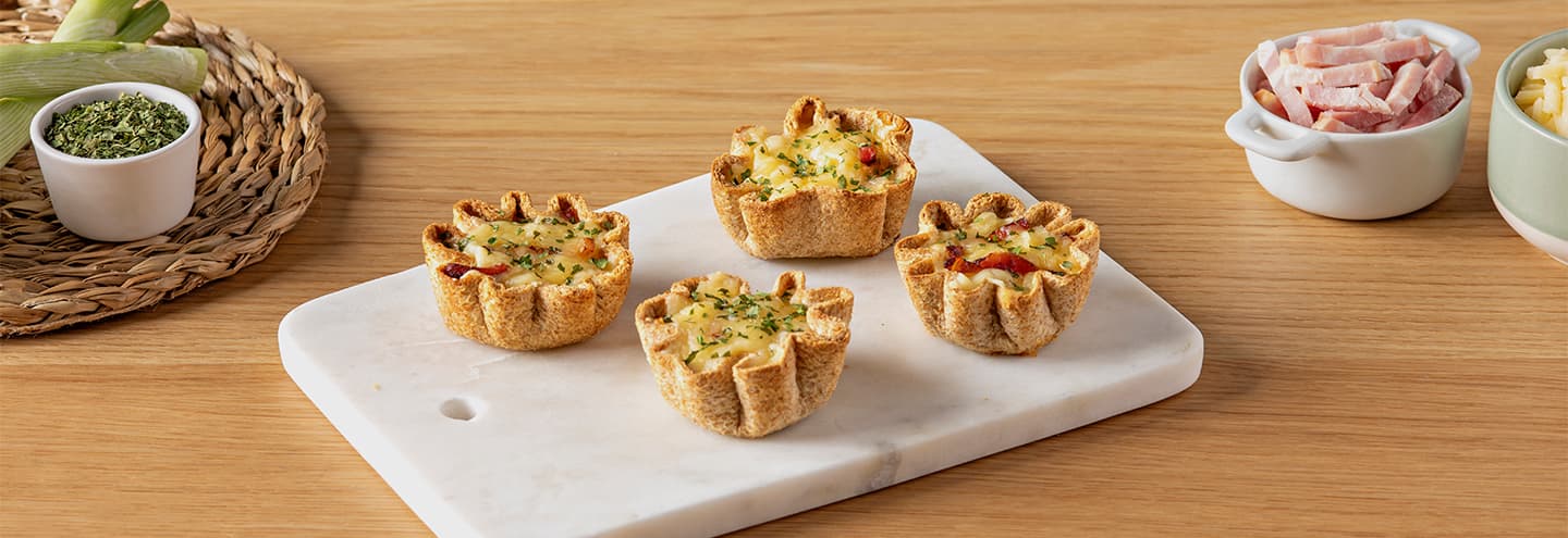 Tartaletas de pan de molde saladas