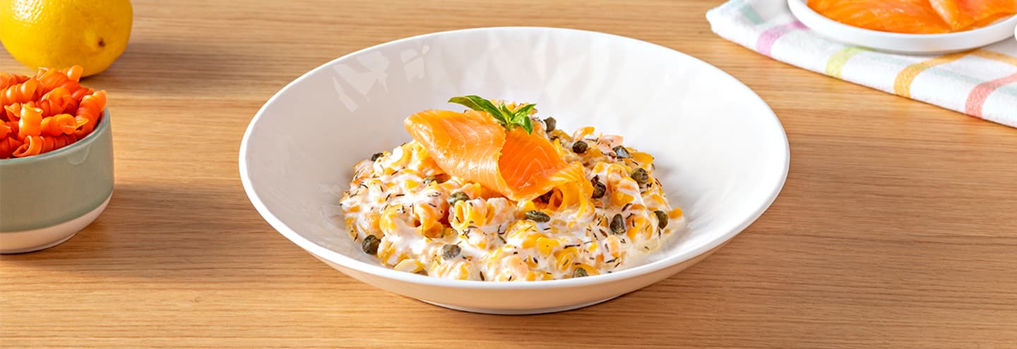 Pasta con salmón