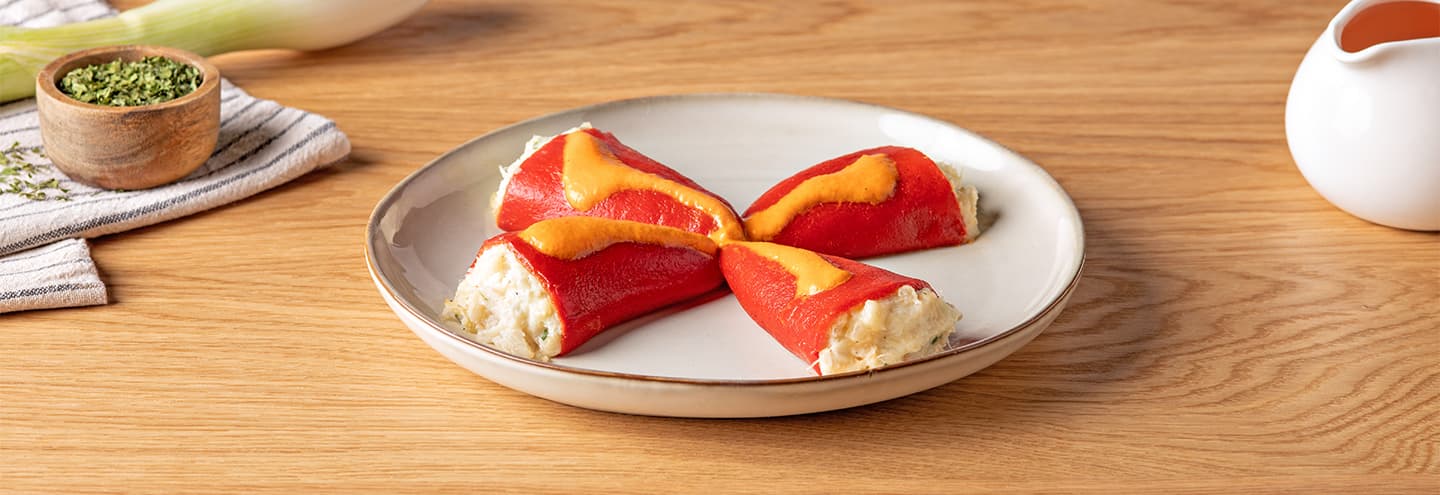 Pimientos rellenos de bacalao