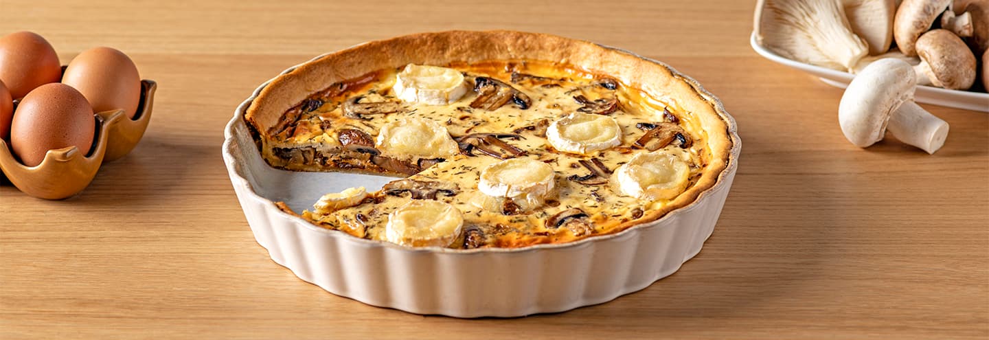 Quiche de setas y queso