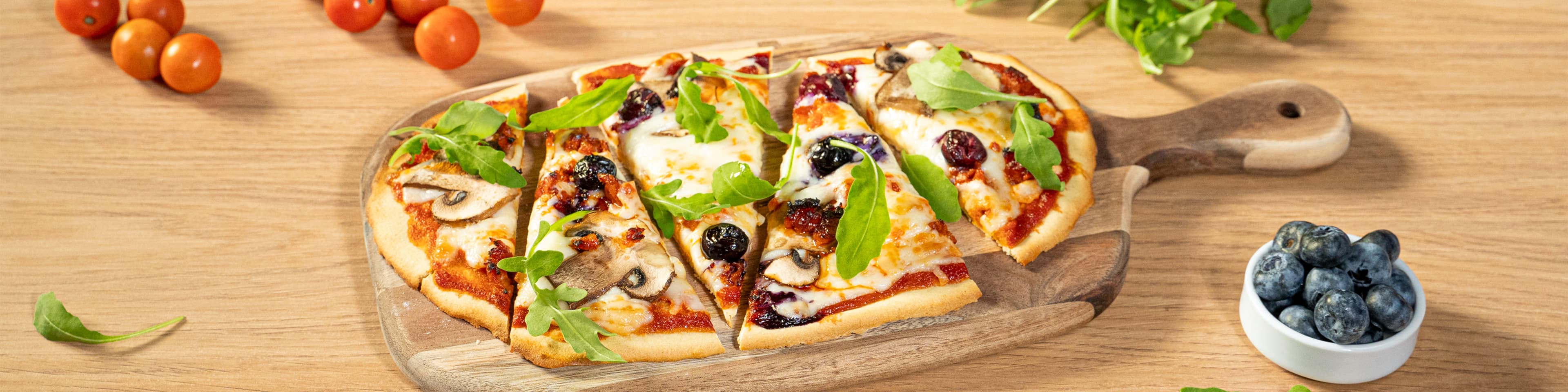 Pizza sin gluten con harina de garbanzo