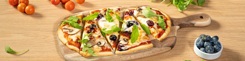 Pizza sin gluten con harina de garbanzo