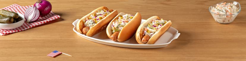 Hot dog con coleslaw