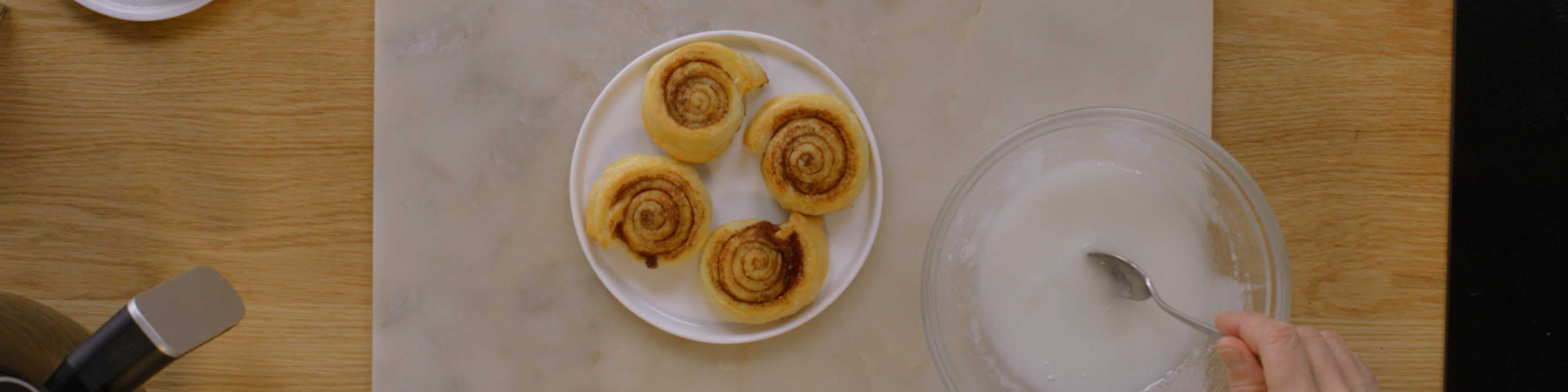 Rollitos de canela en freidora de aire