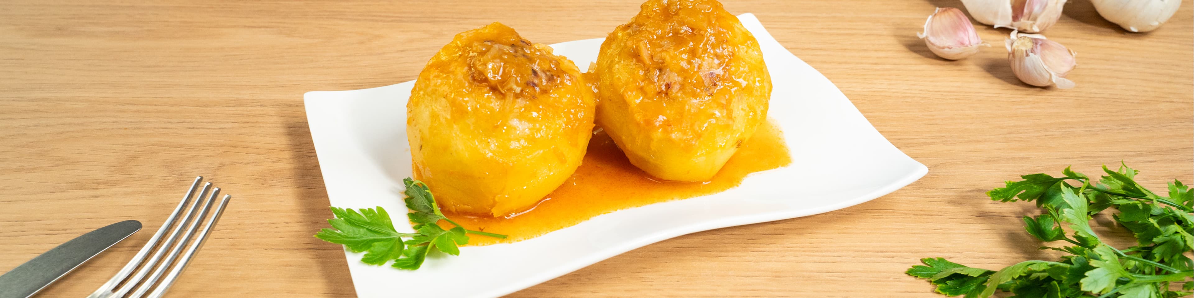 Papas rellenas de carne