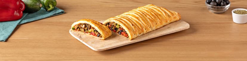 Trenza de hojaldre salada