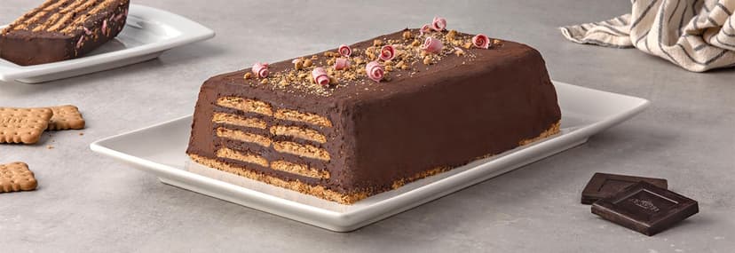 Tarta de galletas y chocolate