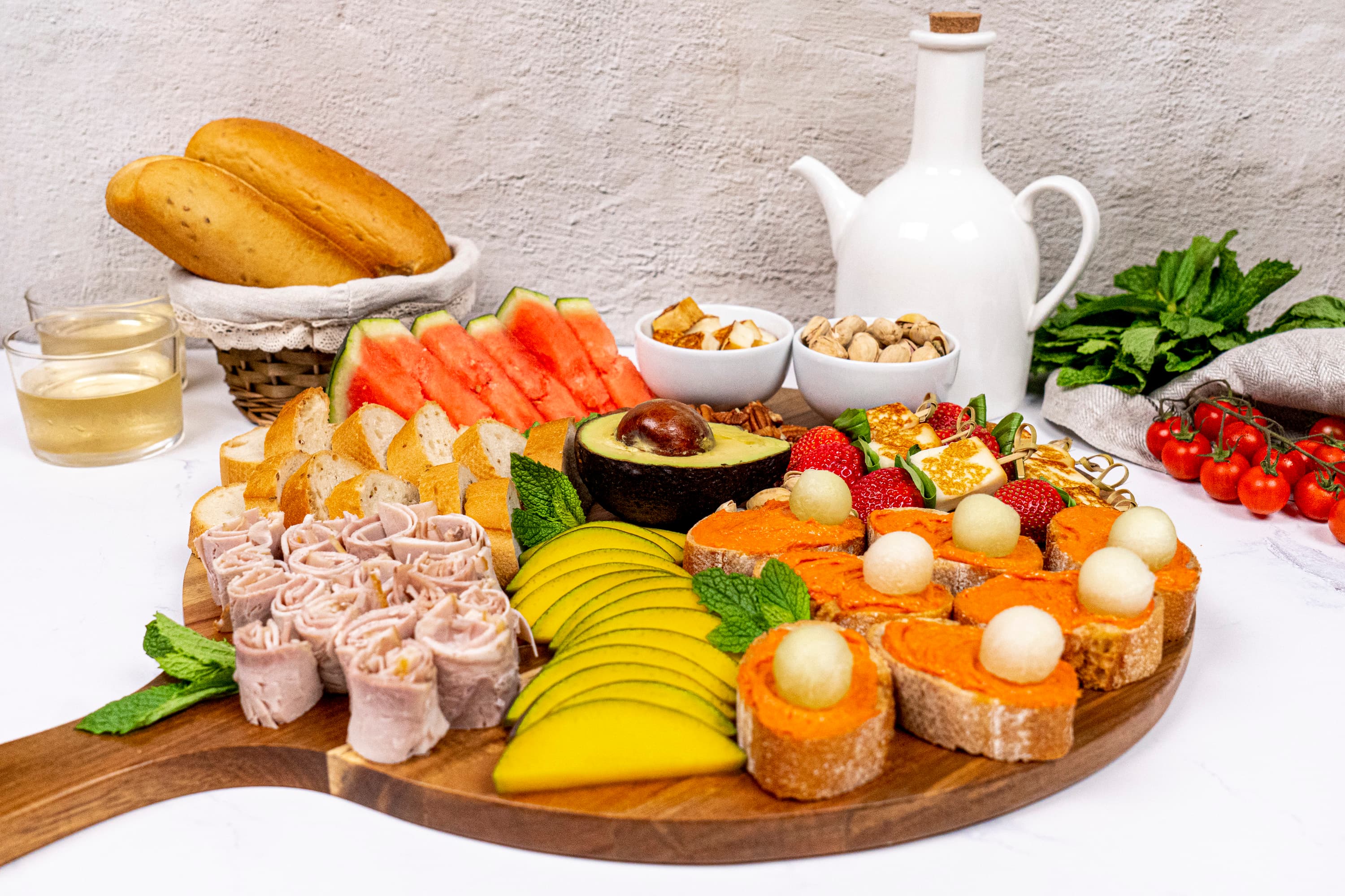 Tabla de embutidos de Tenerife con frutas