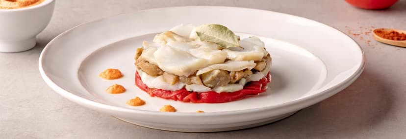 Timbal de bacalao al horno