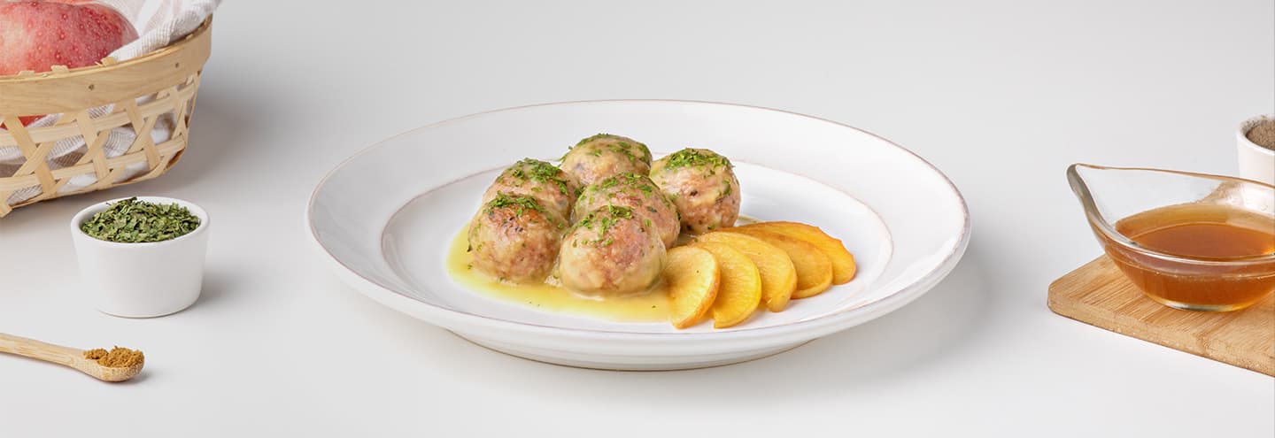 Albóndigas de pavo con salsa de manzana