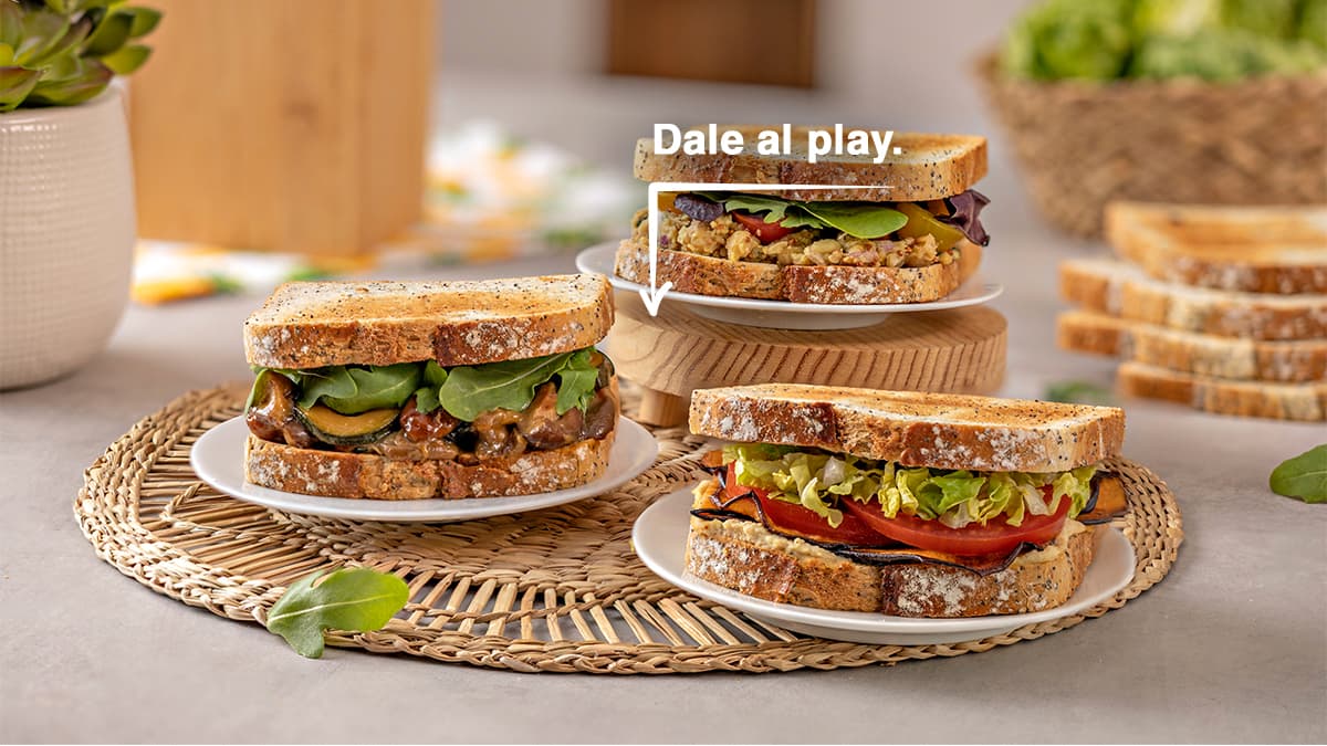 3 Sándwiches veganos