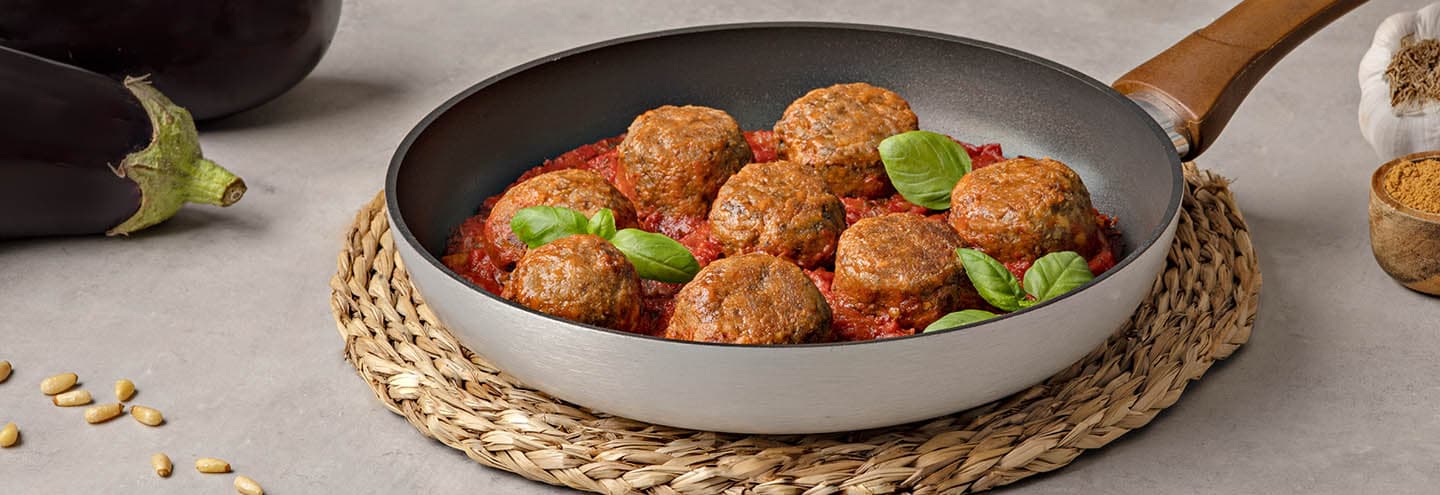Albóndigas vegetarianas con berenjena