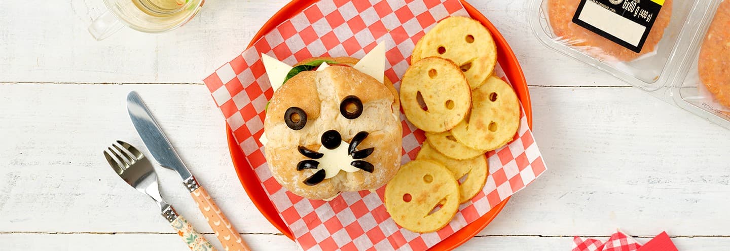 Hamburguesa de pollo y zanahoria