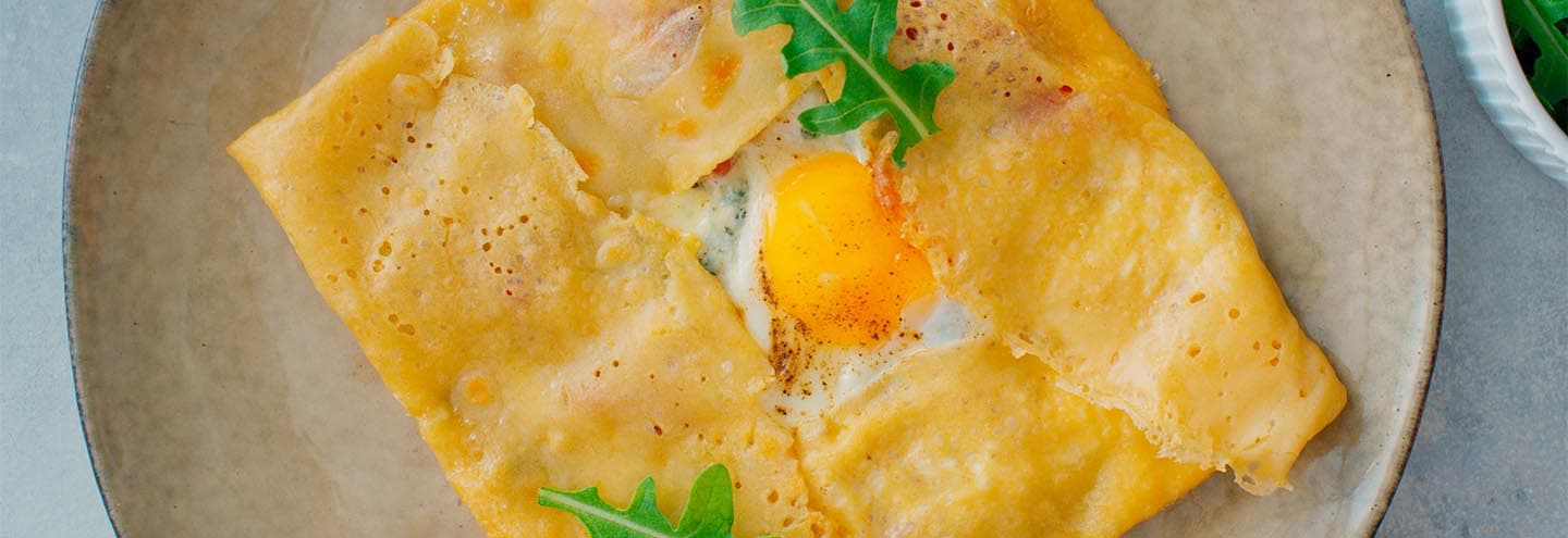 Galette bretona de jamón y queso