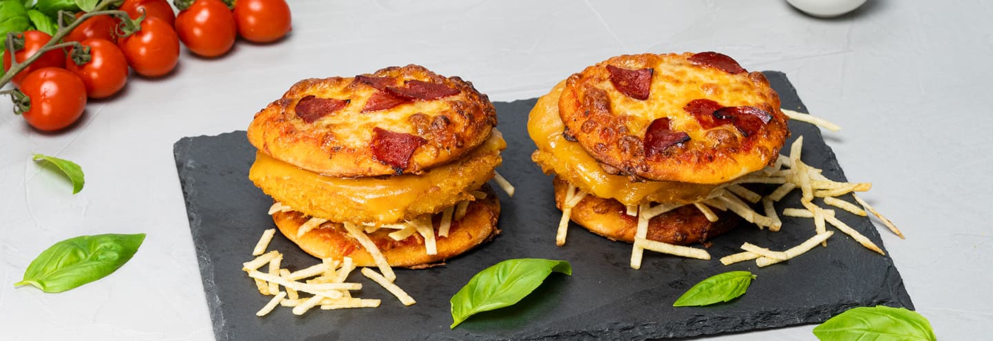 Burger pizza de pollo