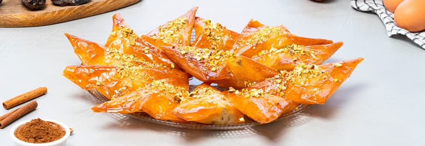 Briouats de almendra y pistacho