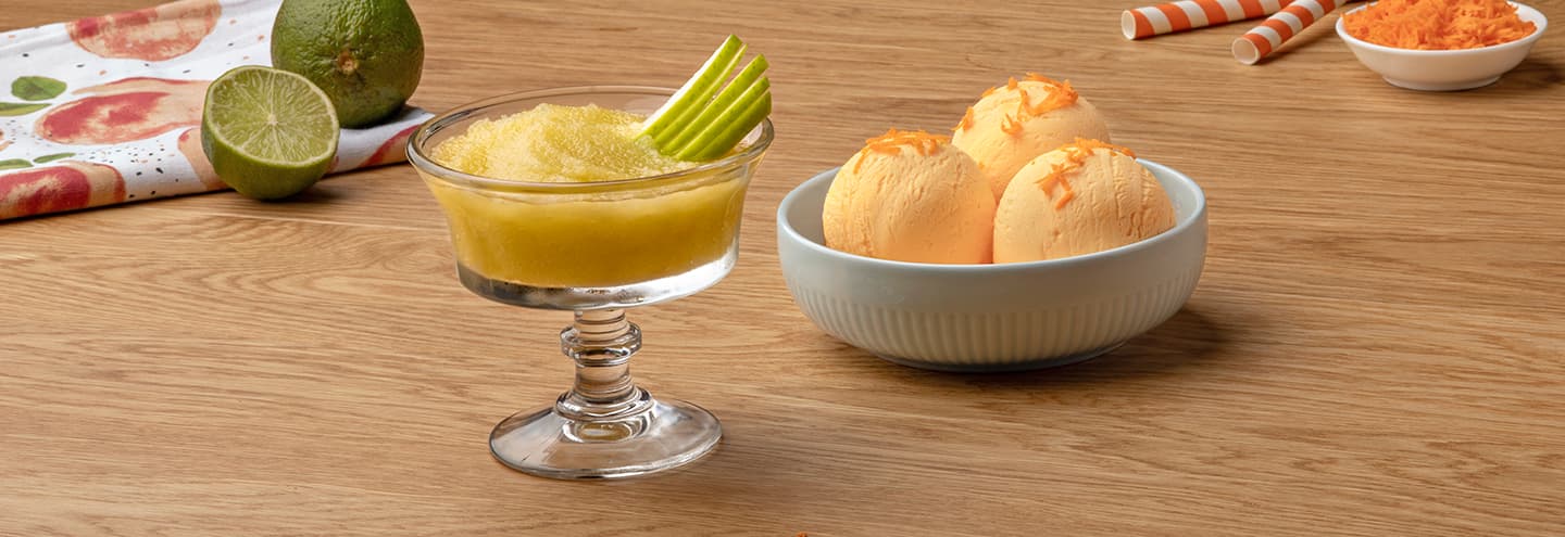 Helado y sorbete de frutas