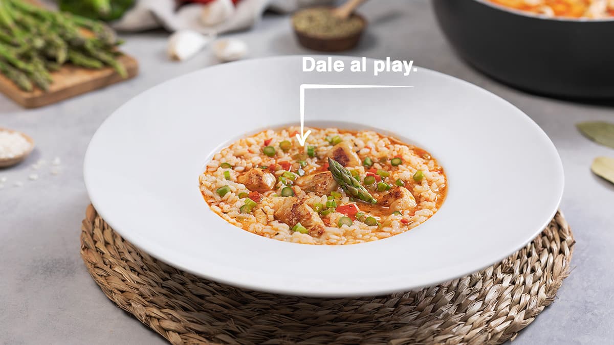 Arroz caldoso con pollo