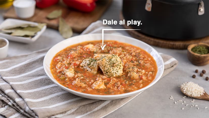 Arroz caldoso de pescado