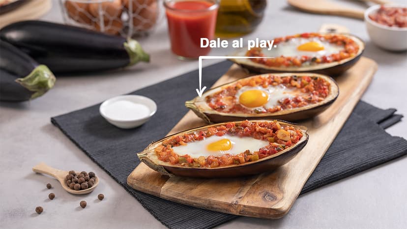 Berenjenas rellenas de verduras