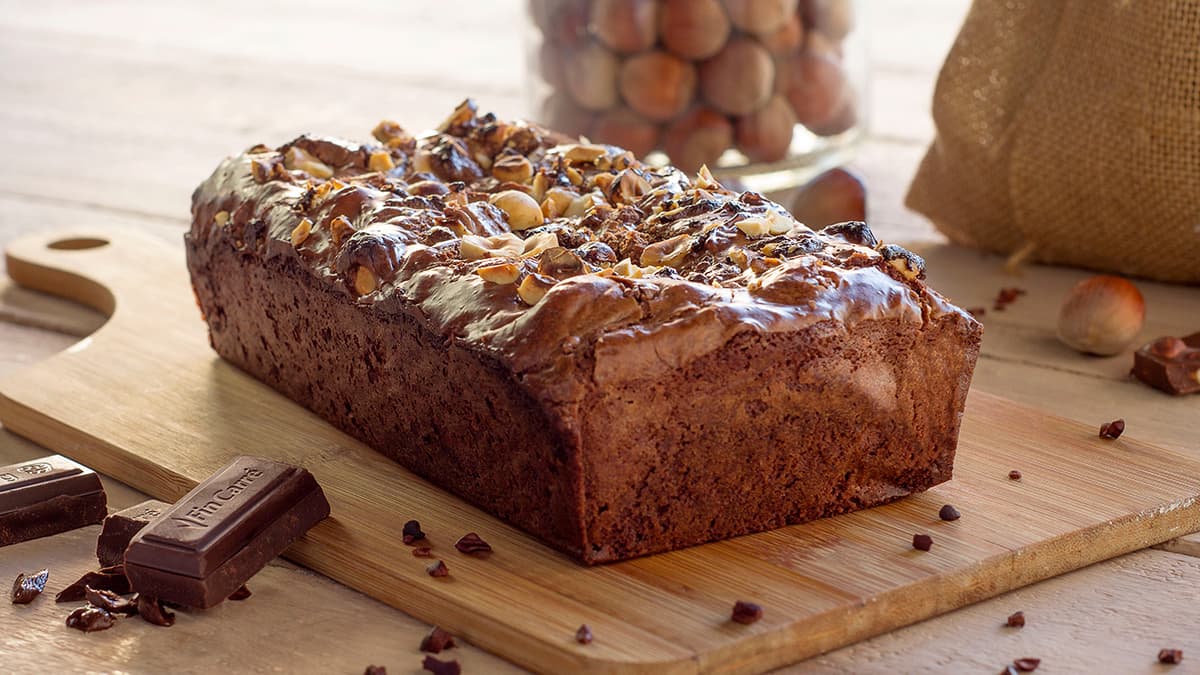 Brownie de chocolate con avellanas