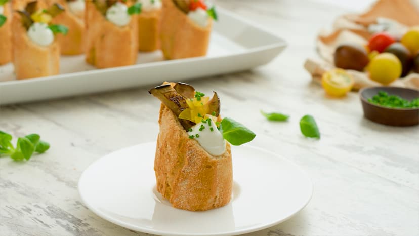 Canapés de berenjena