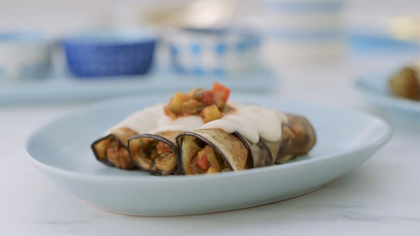 Canelones de berenjena