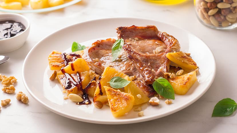 Chuletas de cerdo con teriyaki