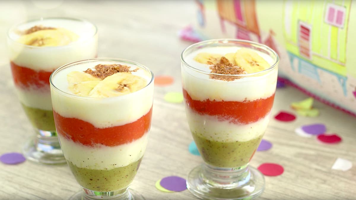 Crema de frutas con yogur
