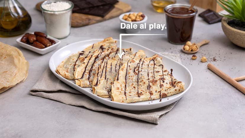 Crêpes con crema de cacao