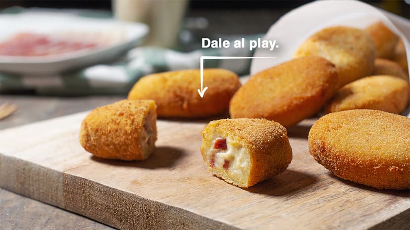 Croquetas de jamón y queso sin lactosa