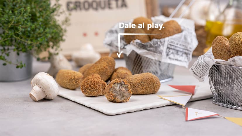 Croquetas de patata y champiñón