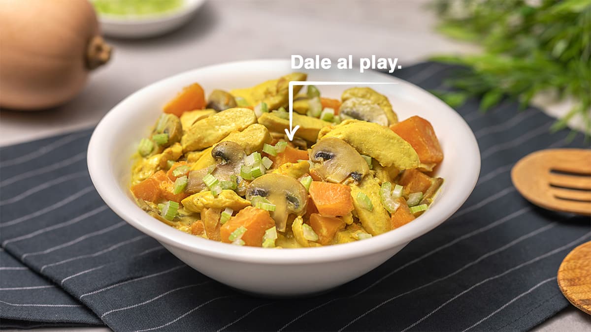 Curry de pollo y calabaza