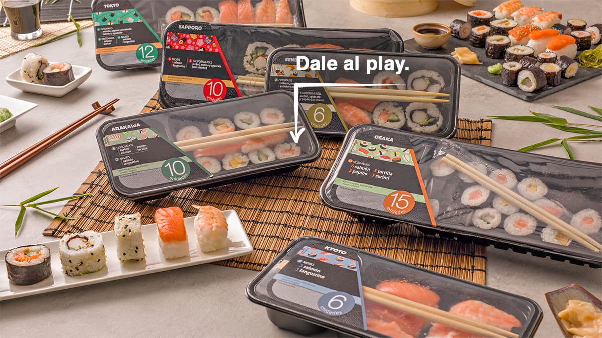 Emplatar sushi