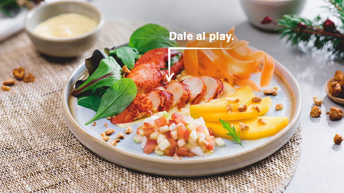 Ensalada con bogavante