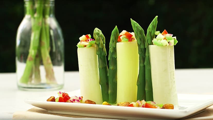 Espárragos y puerros