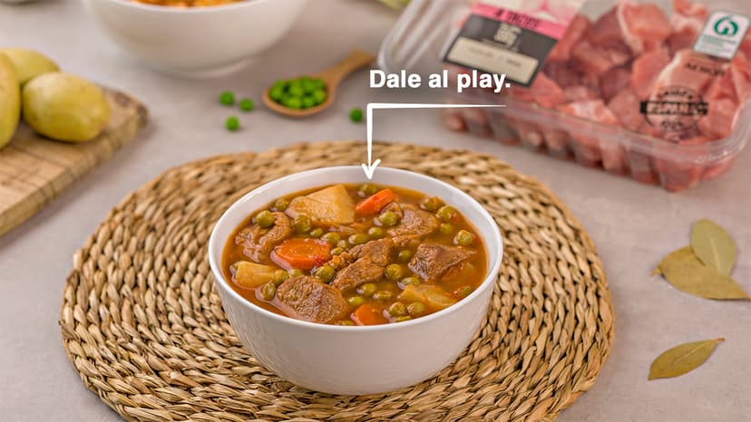 Estofado de cerdo con verduras