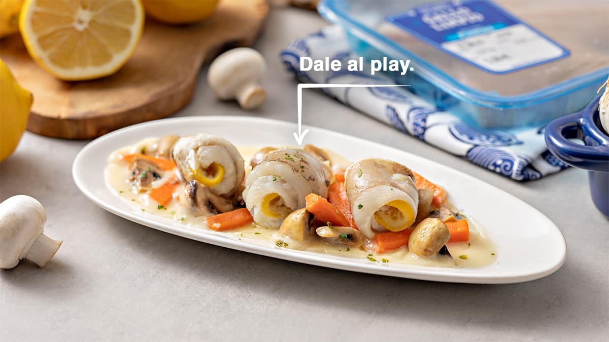 Gallo al horno con limón