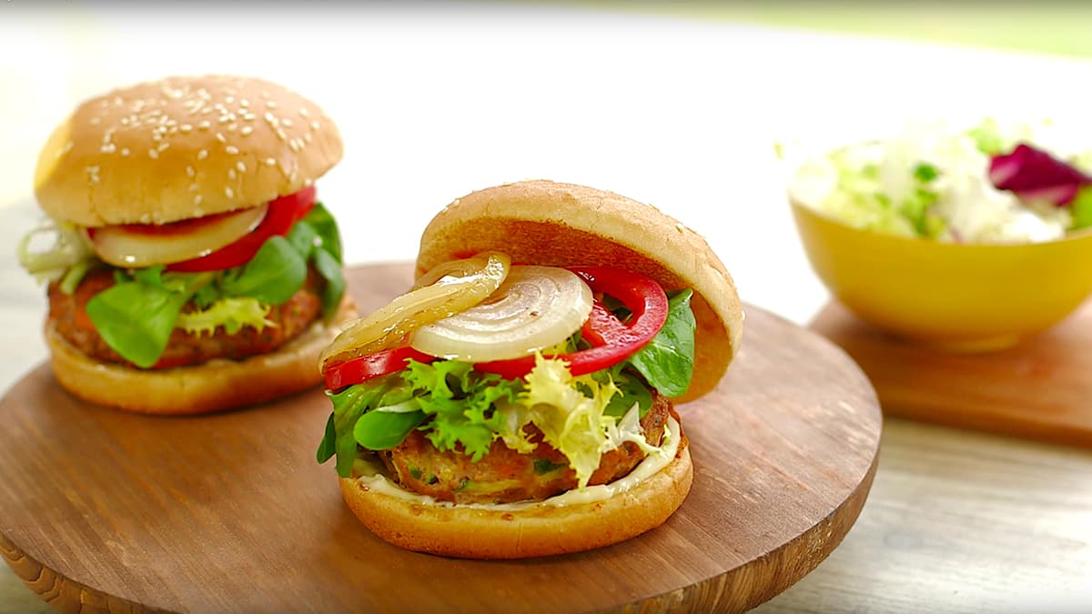 Hamburguesas con verduras