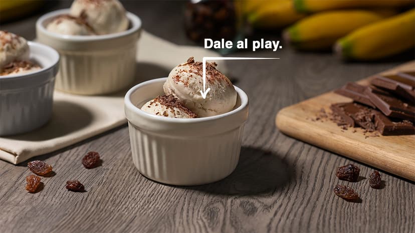 Helado de plátano