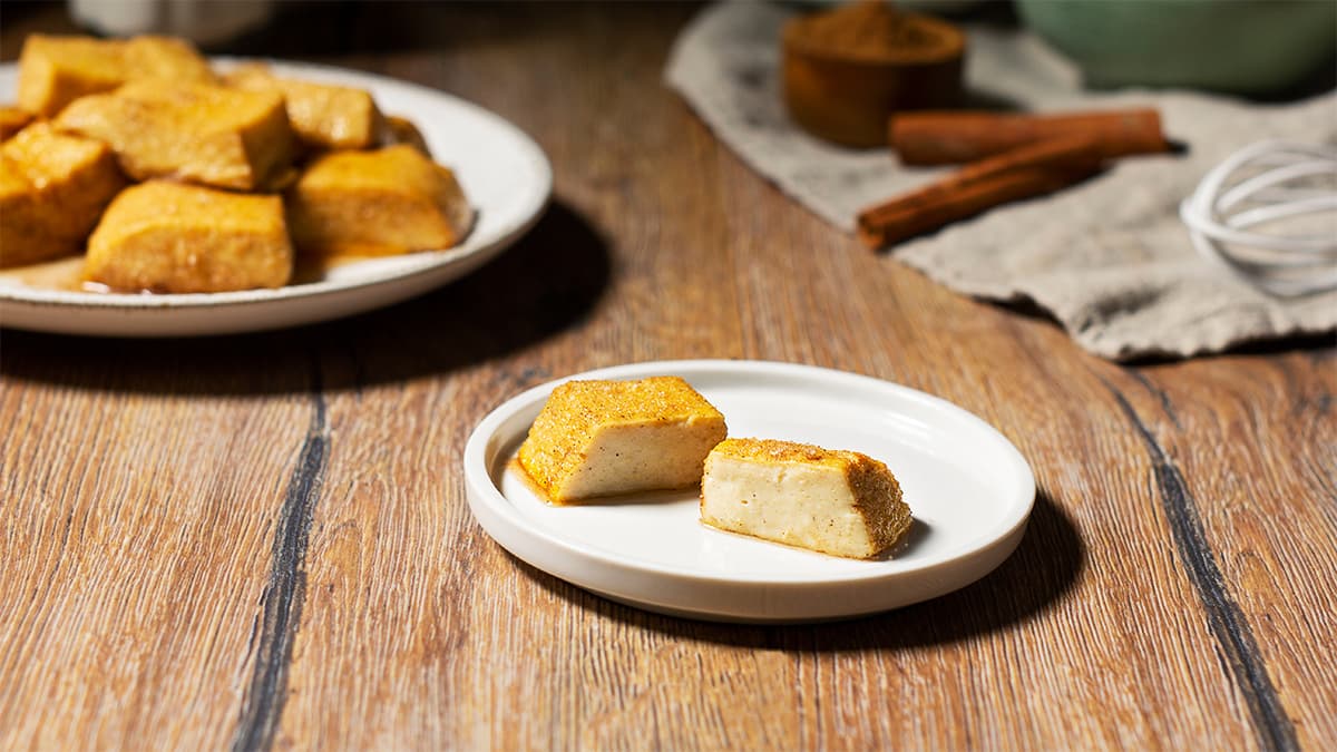 Leche frita al horno sin lactosa