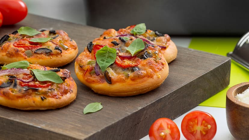 Minipizzas de verduras