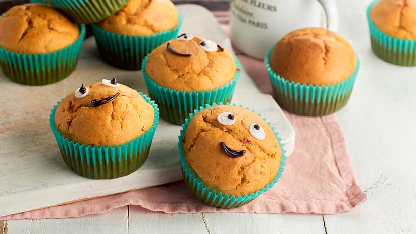 Muffins caseros de boniato y dátiles