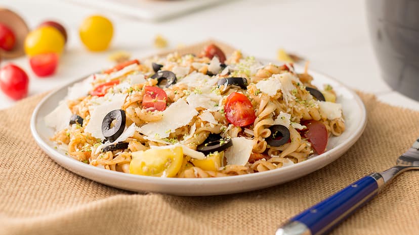 Pasta de espelta con tomate