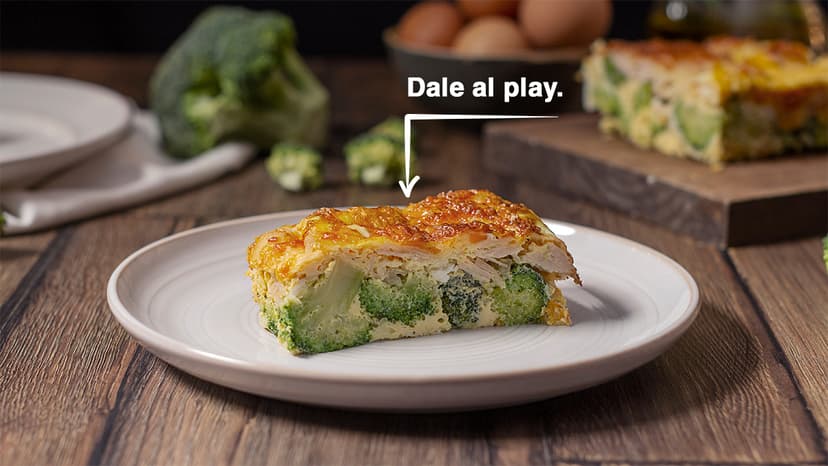 Pastel de brócoli y pavo