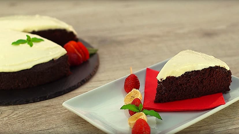 Pastel de chocolate y cerveza