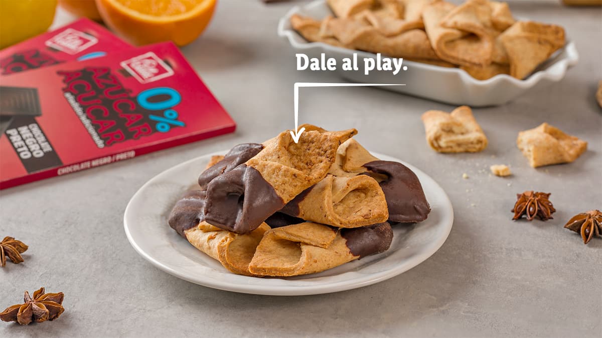 Pestiños con chocolate