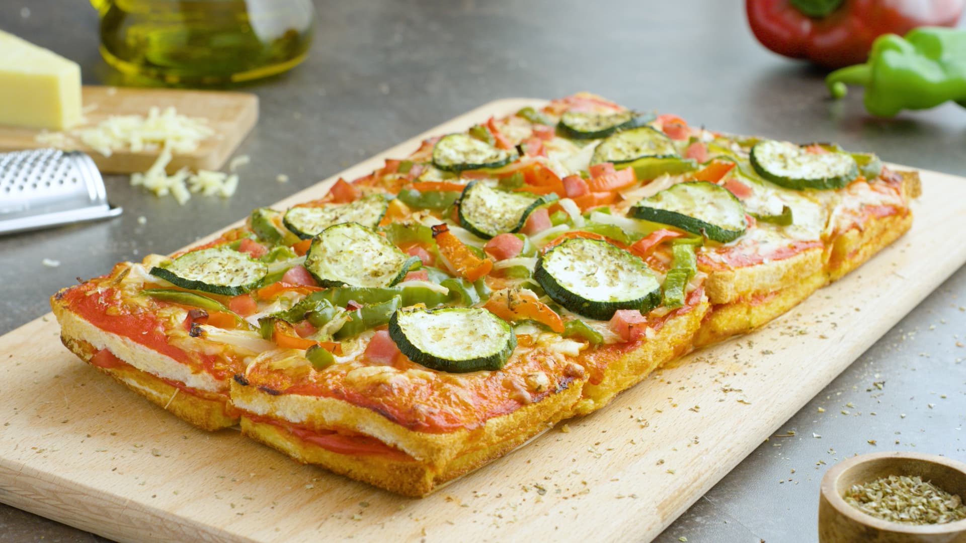 Pizza de pan de molde